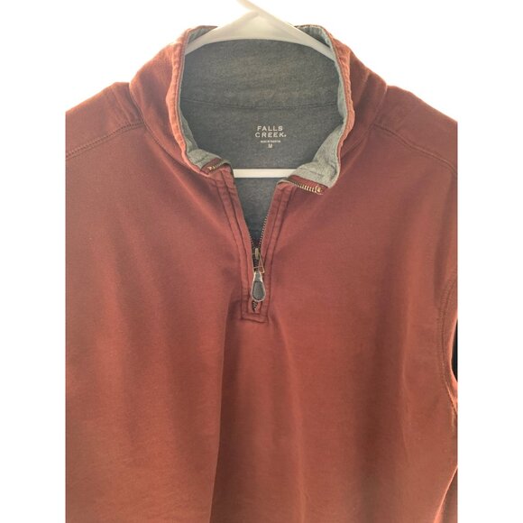 Falls Creek Mens  1/4 Zip Pullover Sweatshirt Medium Cotton Blend 8893 GUC - Picture 8 of 8